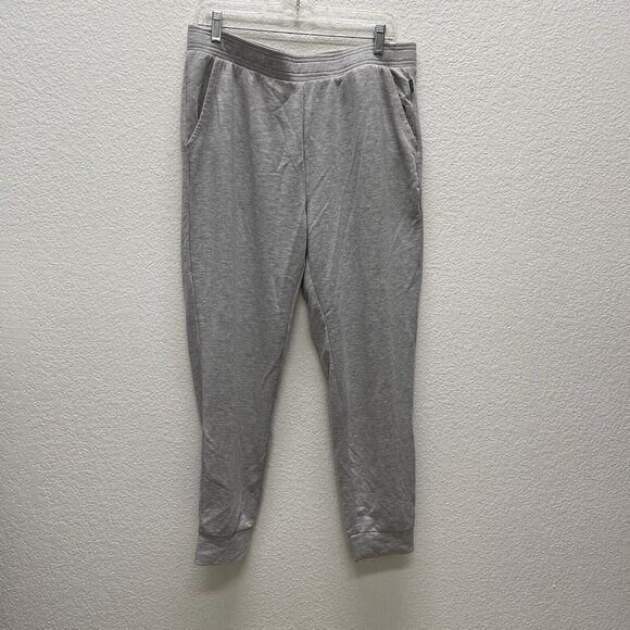 Eddie Bauer Lounge Pants Women’s L GRAY Jogger Lightweight Pull On Stretch Cozy - Picture 1 of 9